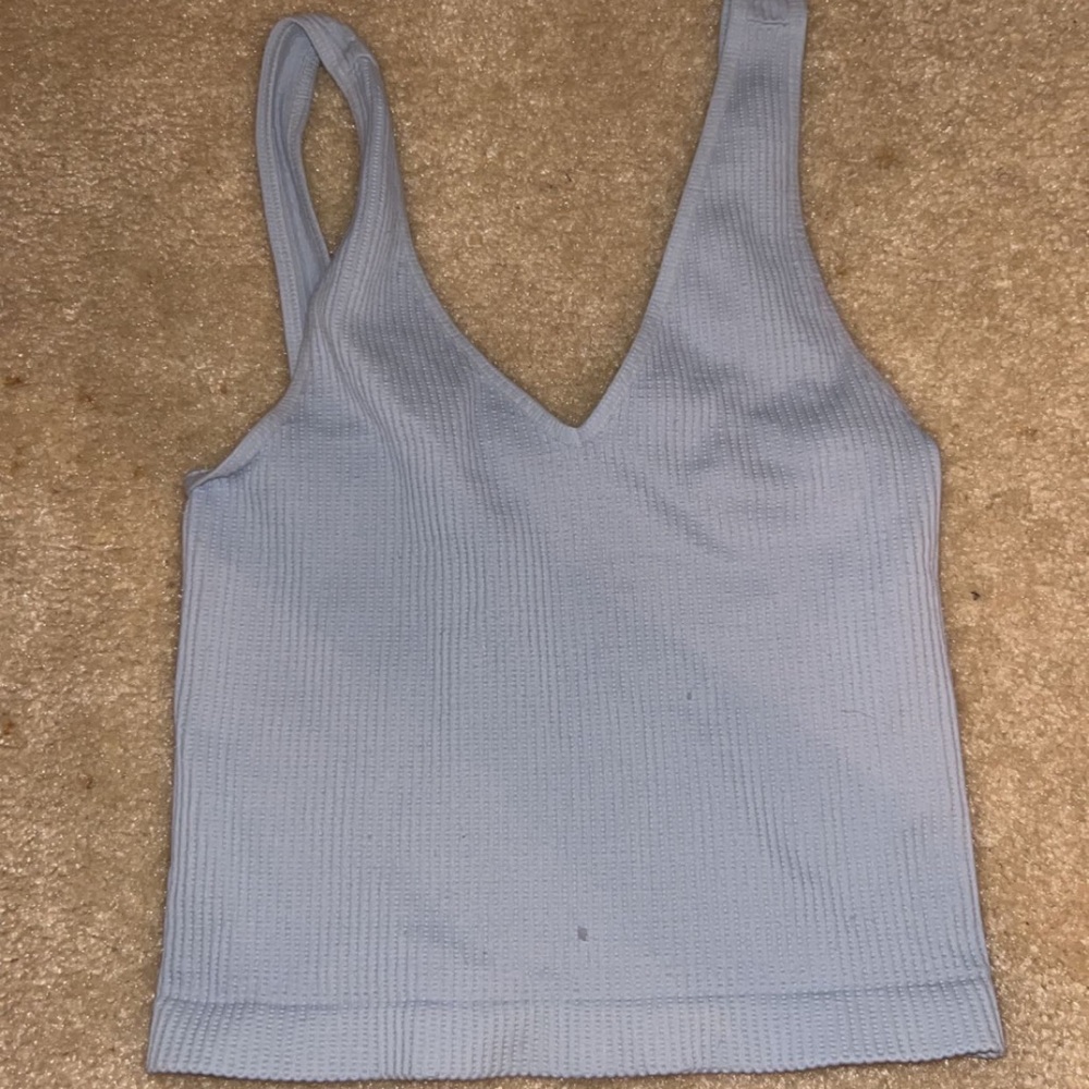 COPY - Blue cropped tank top, worn a few times